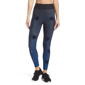 Ultracor X Soulcycle Womens XS Navy Ombre Velvet Gradient Star Knockout Leggings